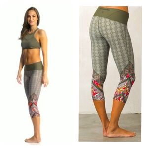 prAna Marrakesh Rai Swim Tight Leggings 3/4 Length Surfing XS